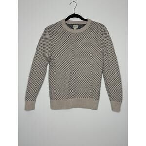J.Crew Neutral Scandi Knit Cotton Crewneck Sweater XS
